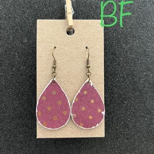 Homemade wood earrings